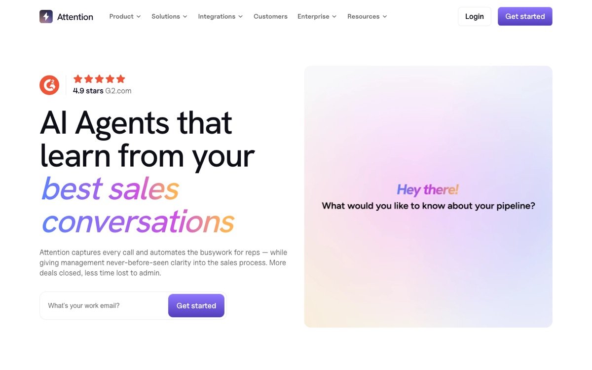 Attention homepage