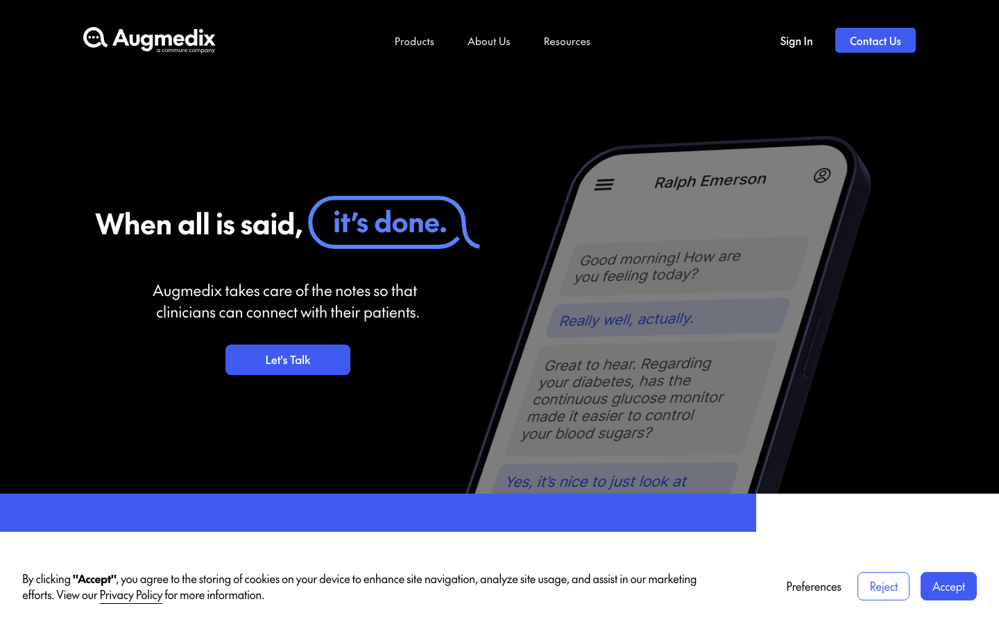 Augmedix screenshot
