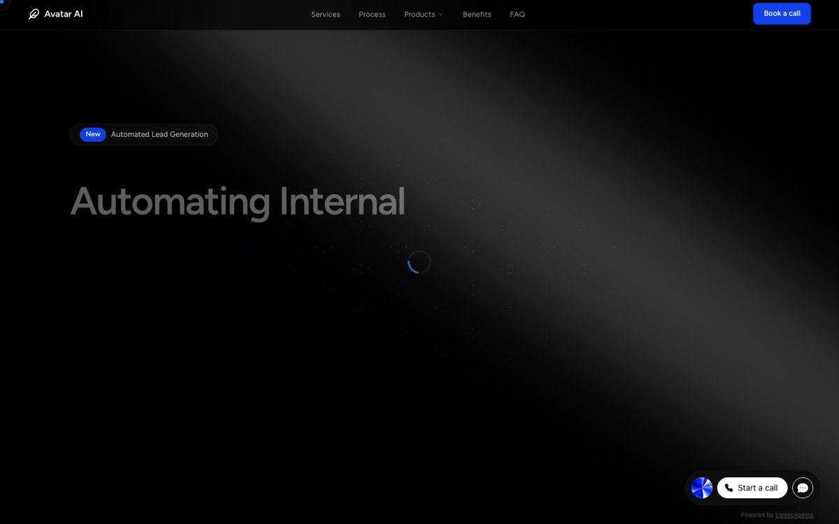 Avatar Ai homepage