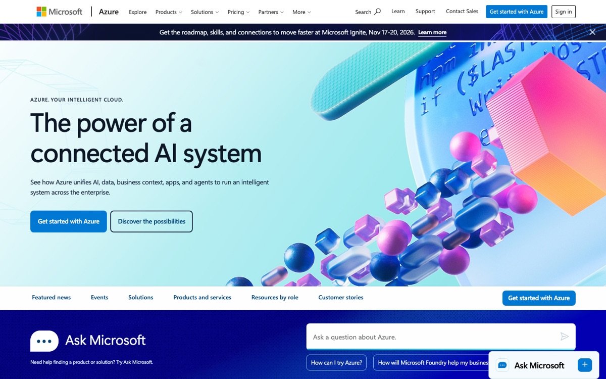 Azure AI Foundry homepage