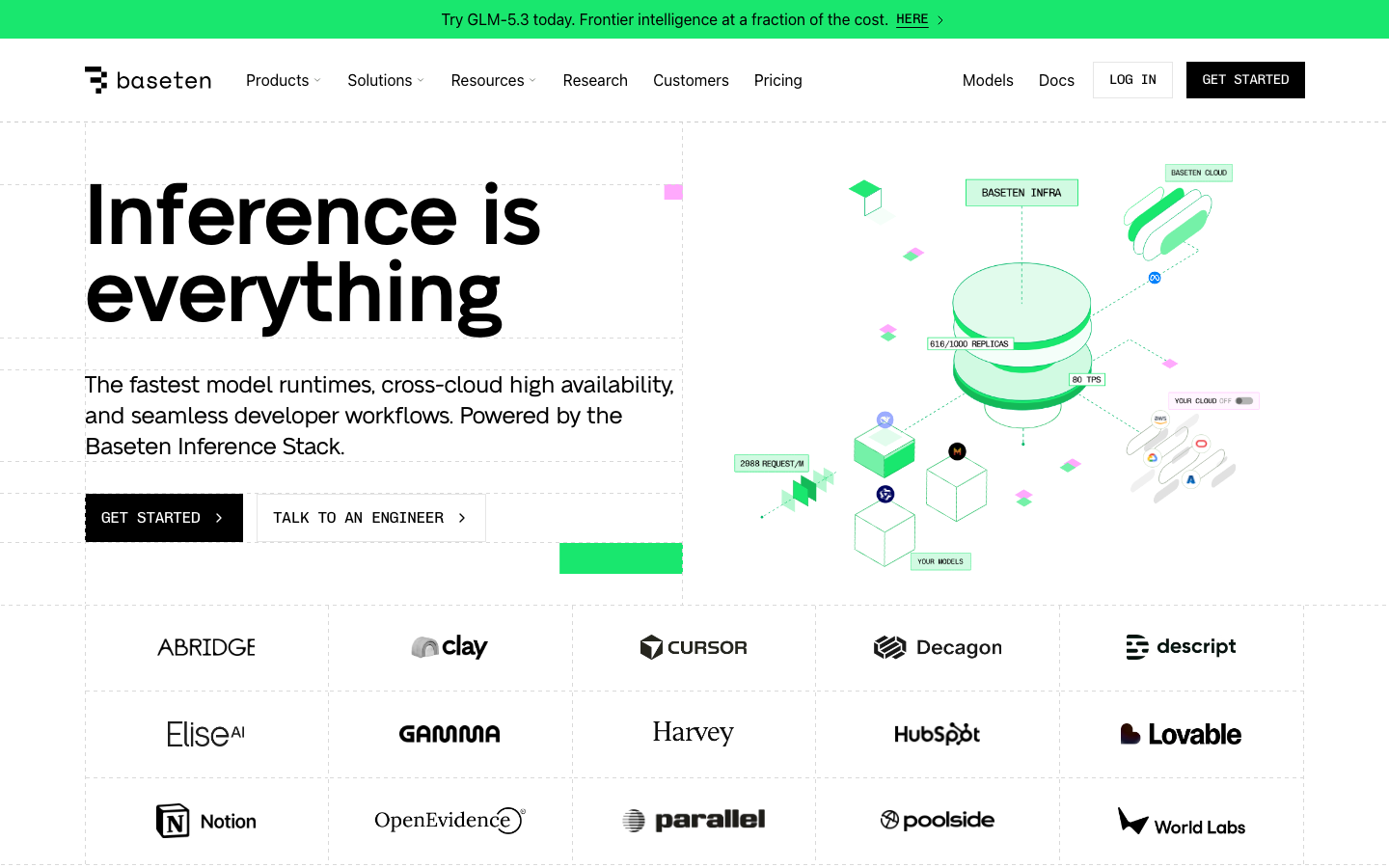 Baseten screenshot