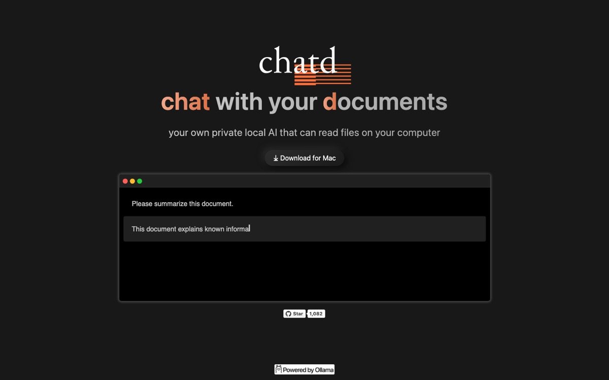 Chatd homepage