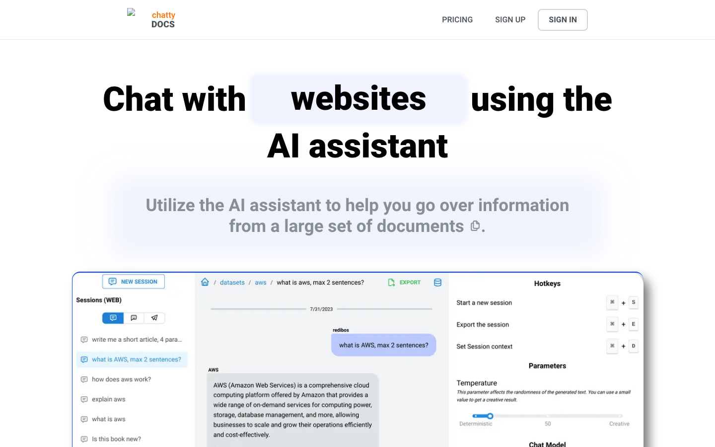 Chattydocs screenshot