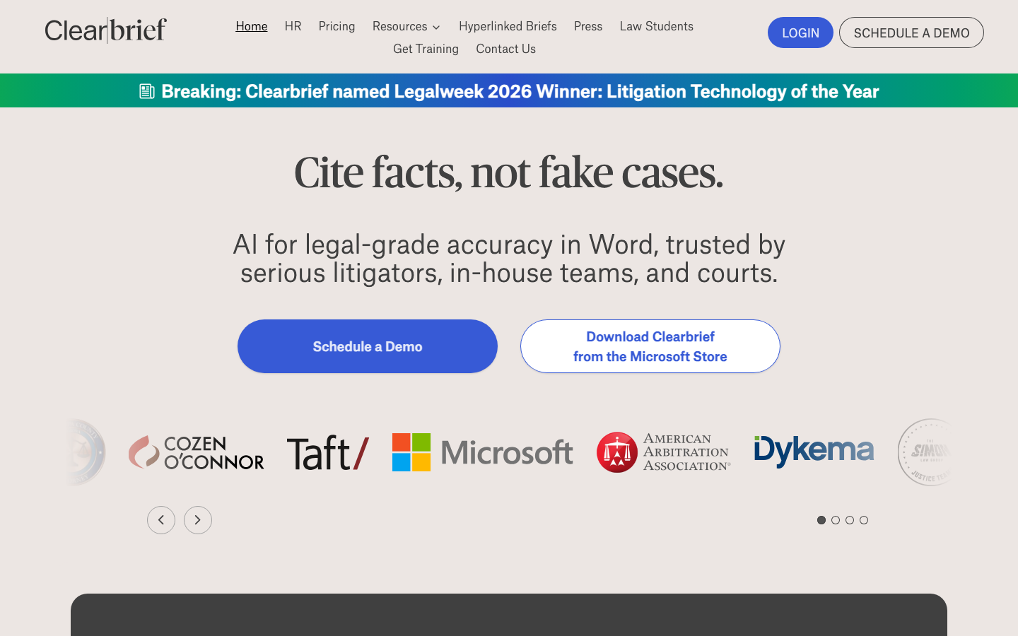 Clearbrief screenshot