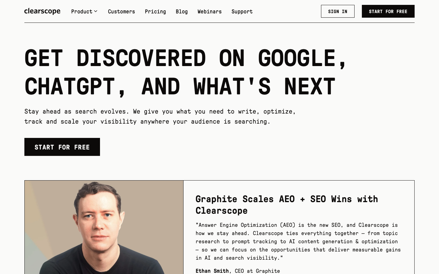 Clearscope screenshot