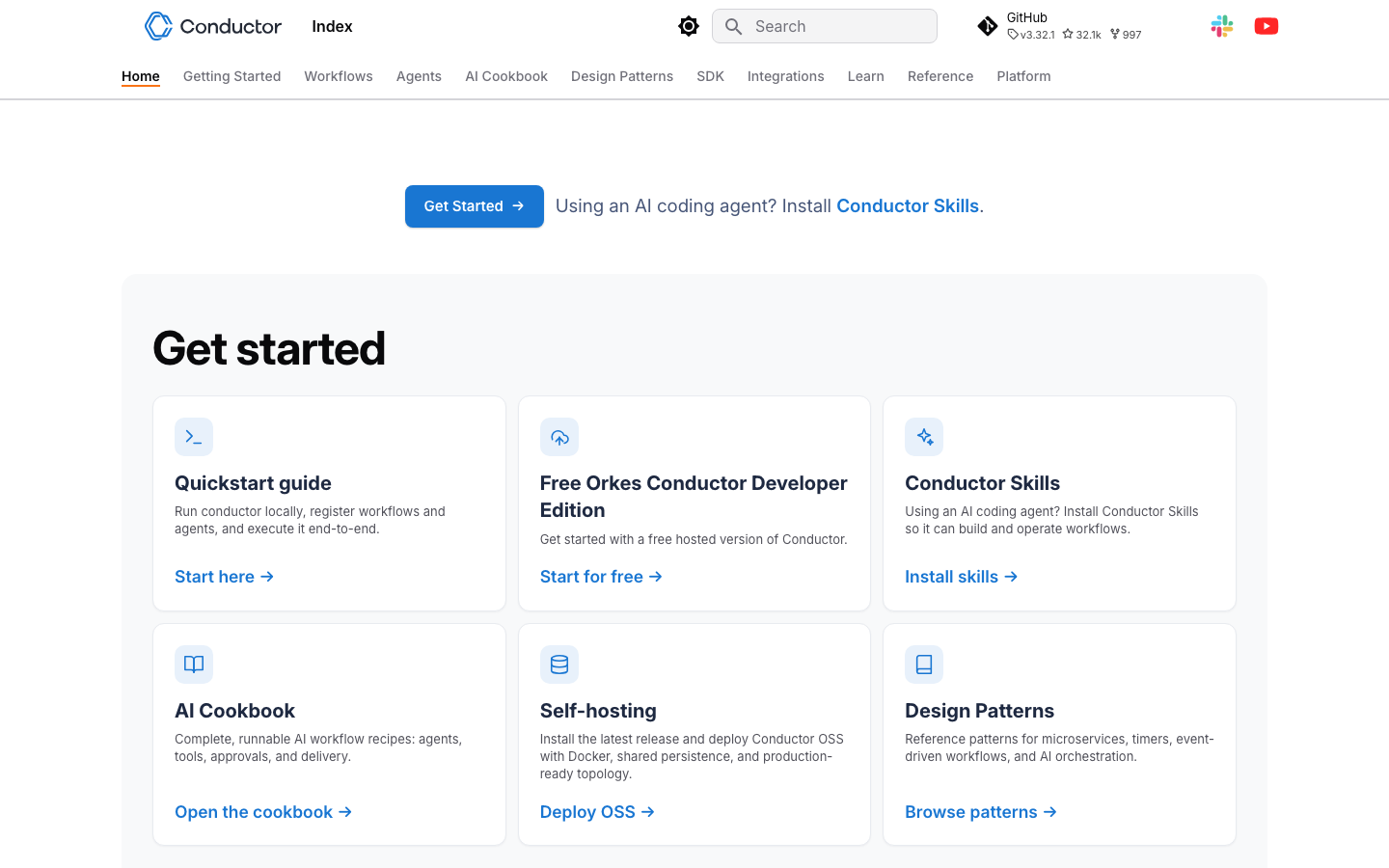 Conductor homepage