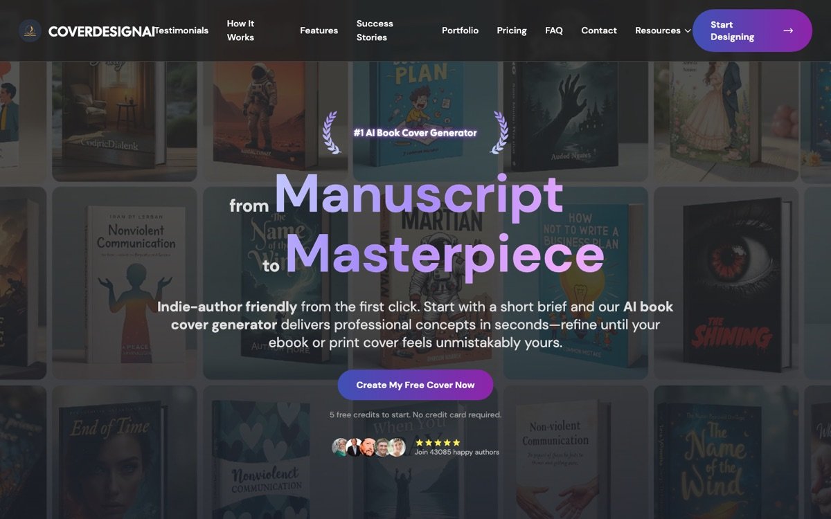 Coverdesign Ai homepage