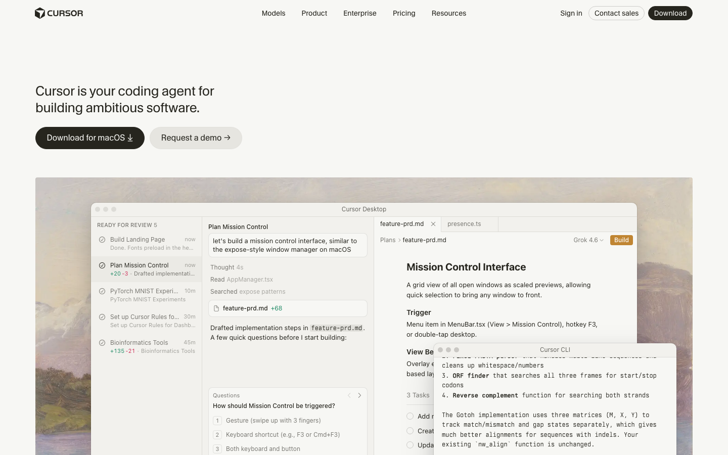 Cursor screenshot