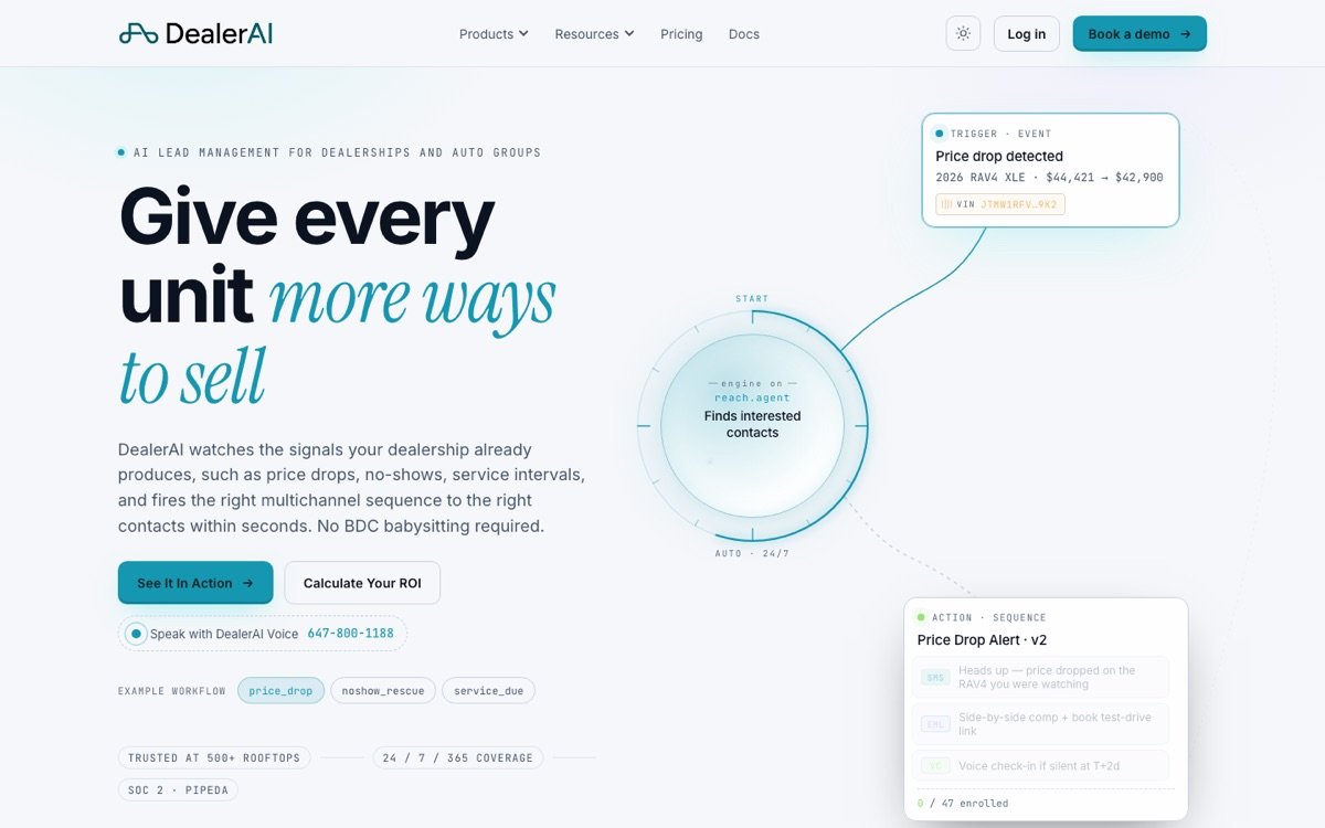 Dealerai homepage