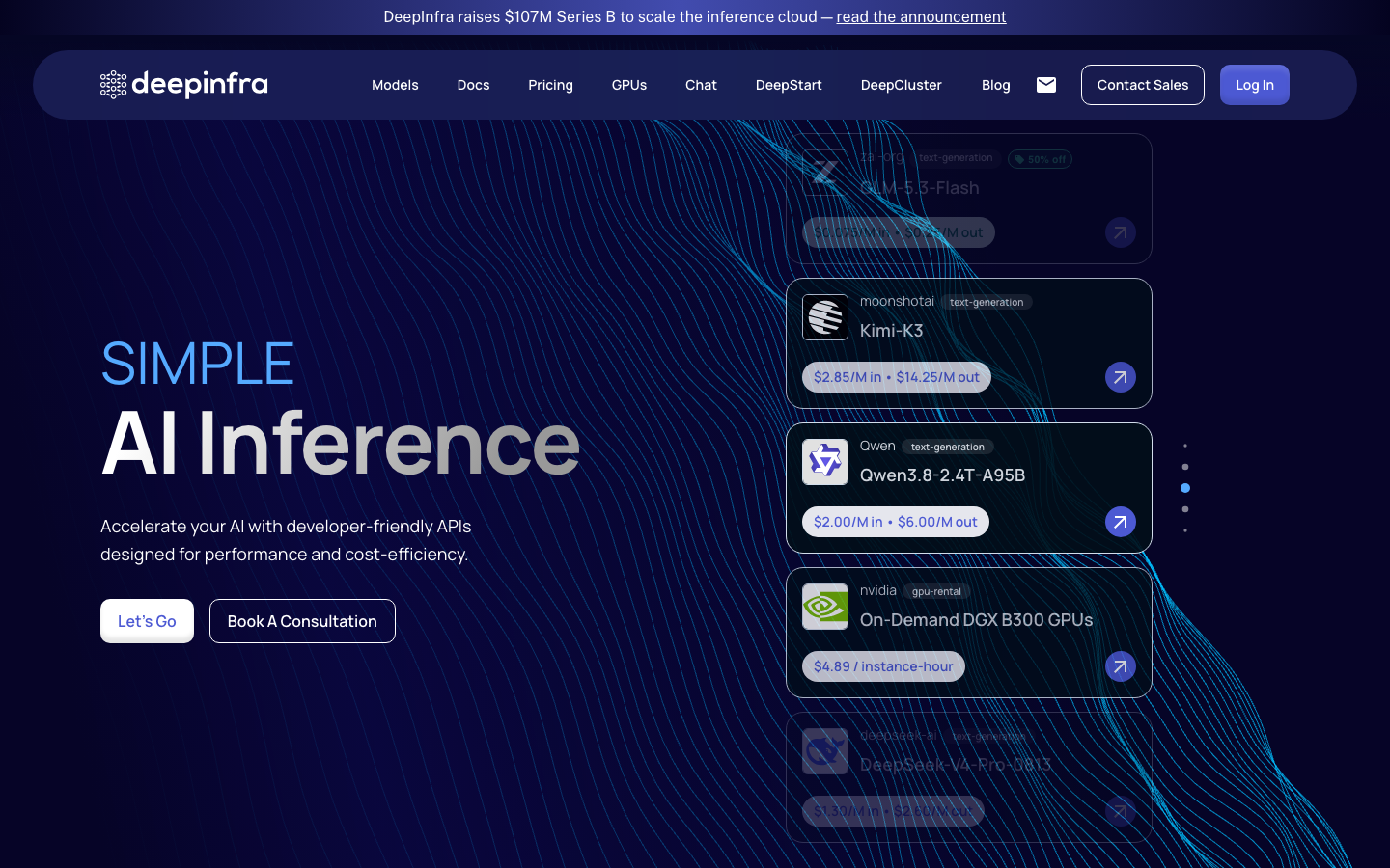 DeepInfra screenshot