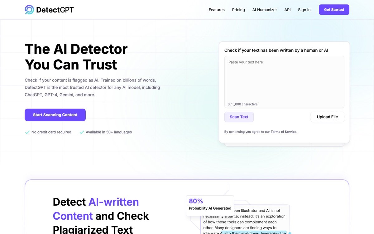 Detect Gpt homepage