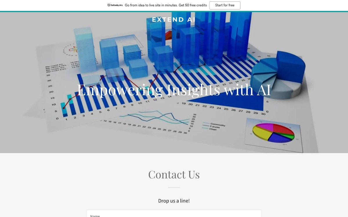 Extend Ai homepage