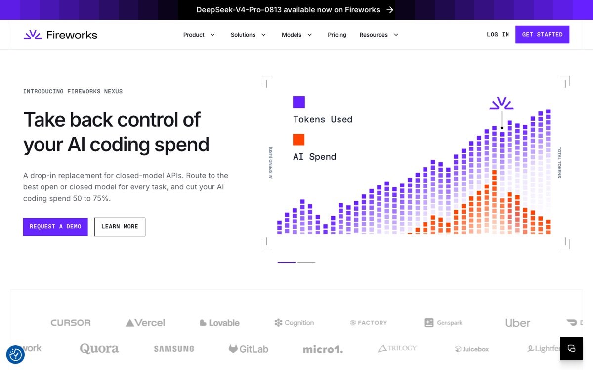 Fireworks AI homepage