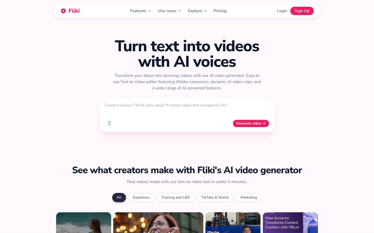Fliki screenshot