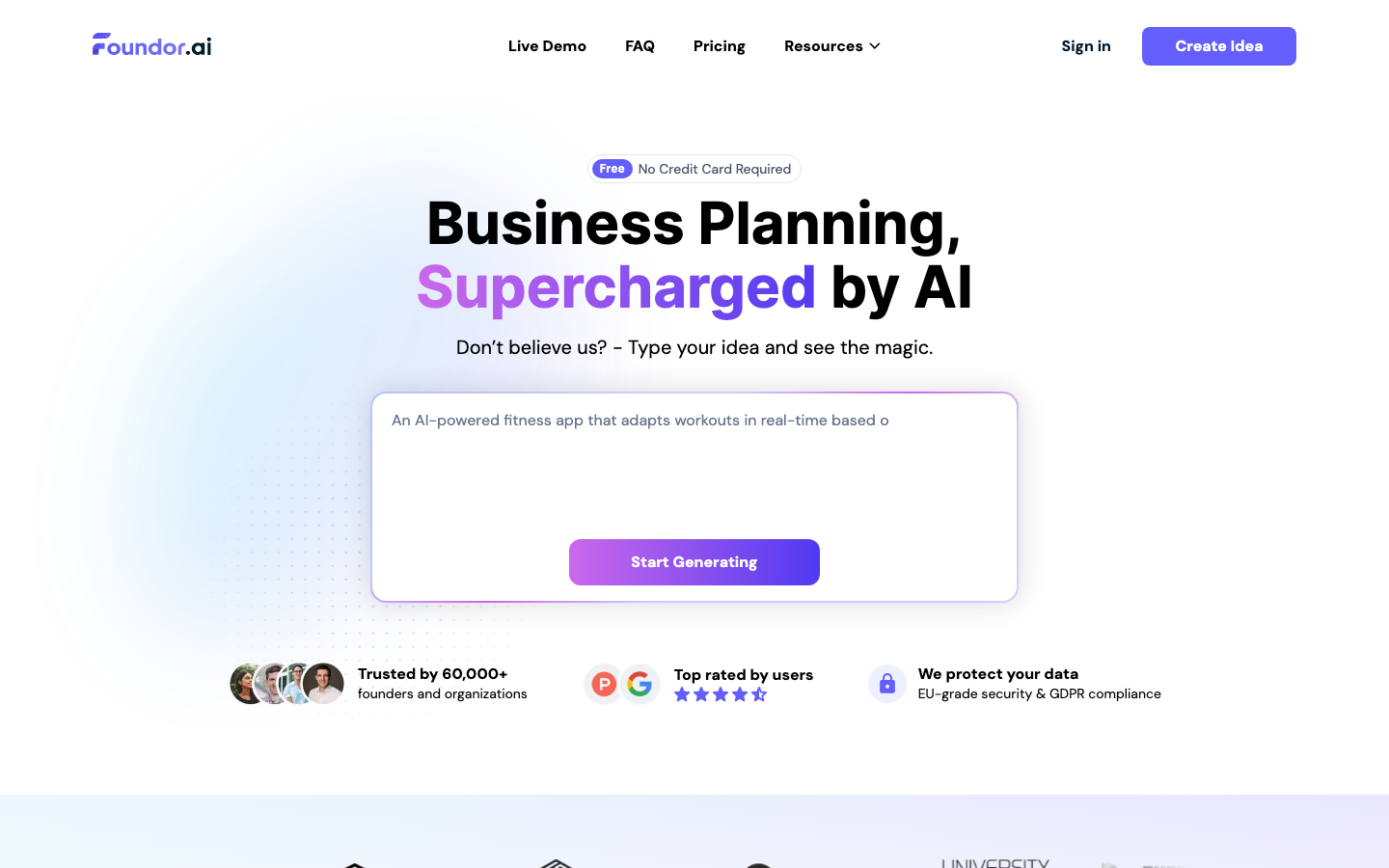 Foundor Ai screenshot