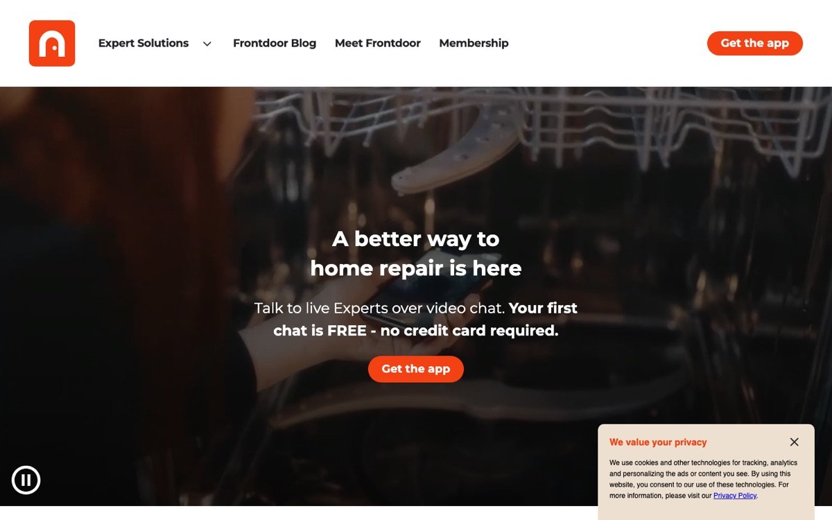 Frontdoor homepage