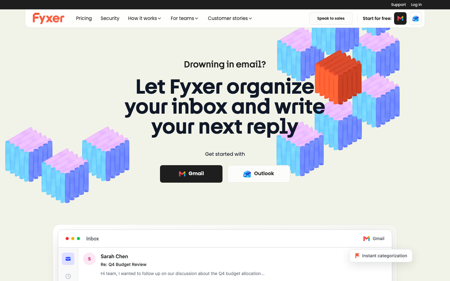 Fyxer homepage
