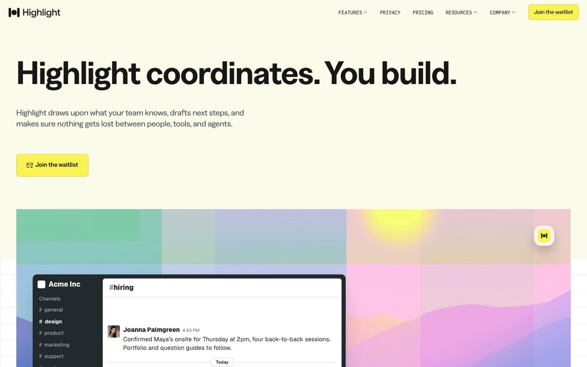 Highlight Ai homepage
