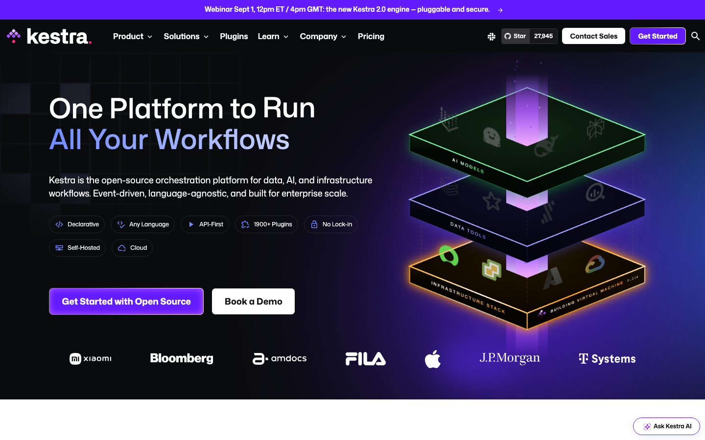 Kestra homepage