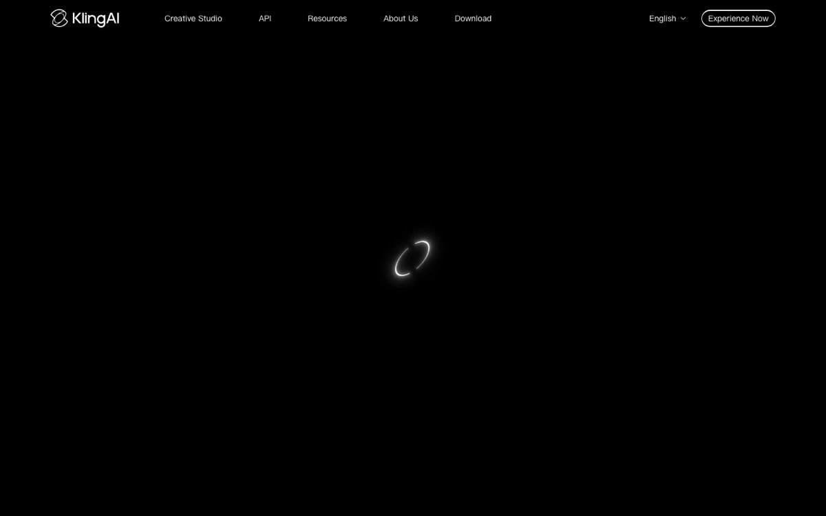 Kling Ai homepage