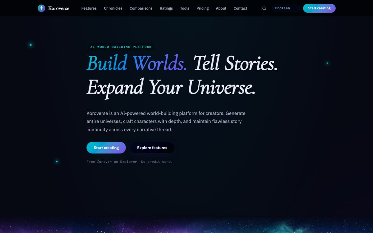 Koroverse homepage