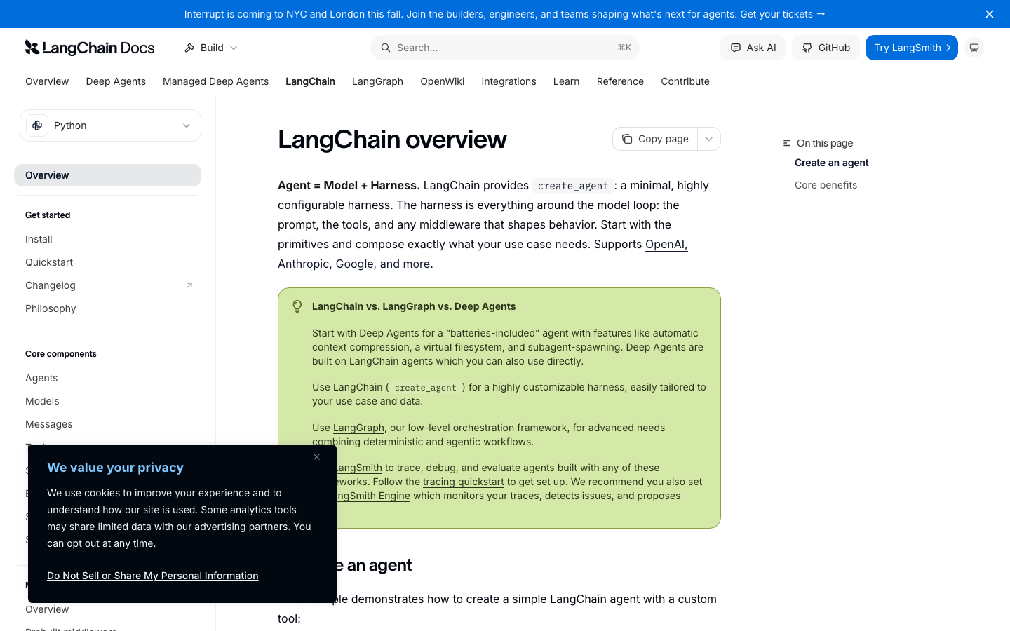 LangChain screenshot