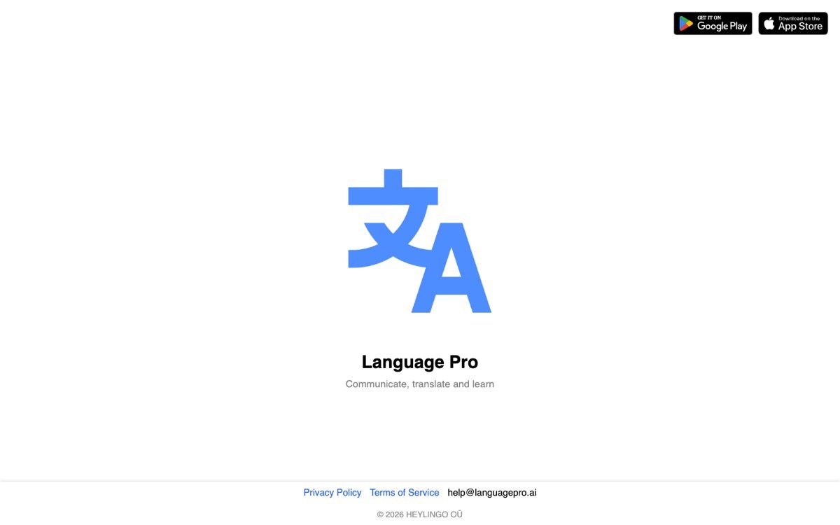 Languagepro homepage