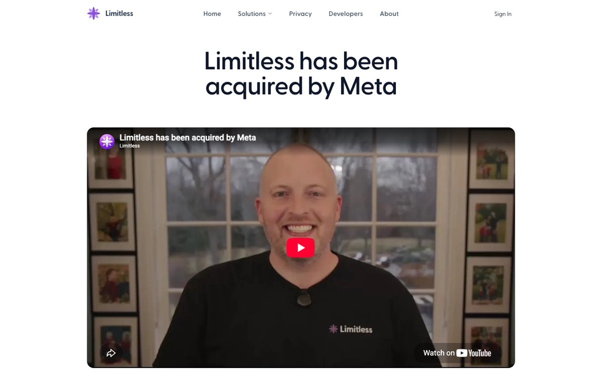 Limitless homepage