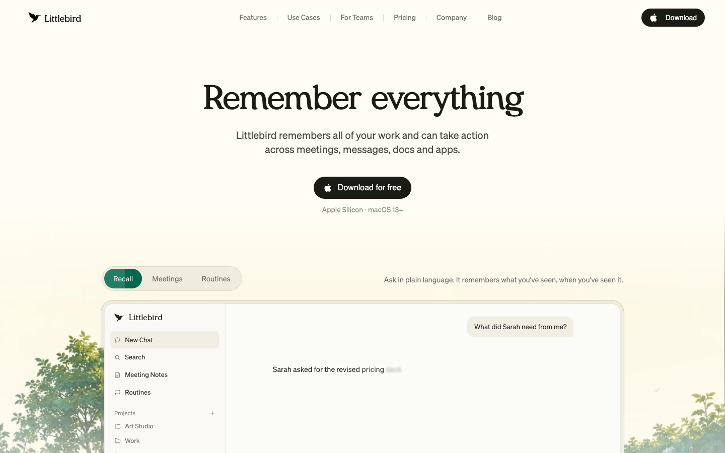 Littlebird homepage