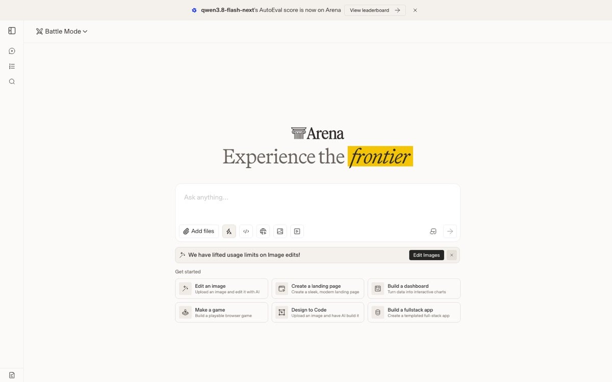 LMArena homepage