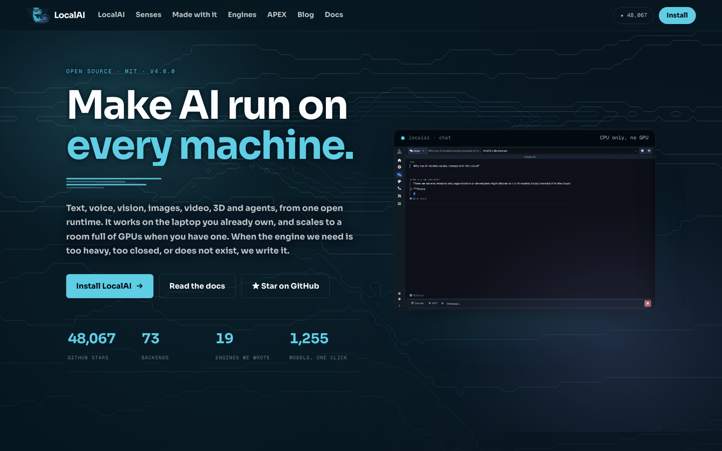 LocalAI homepage