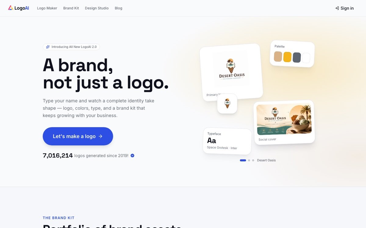 Logoai homepage