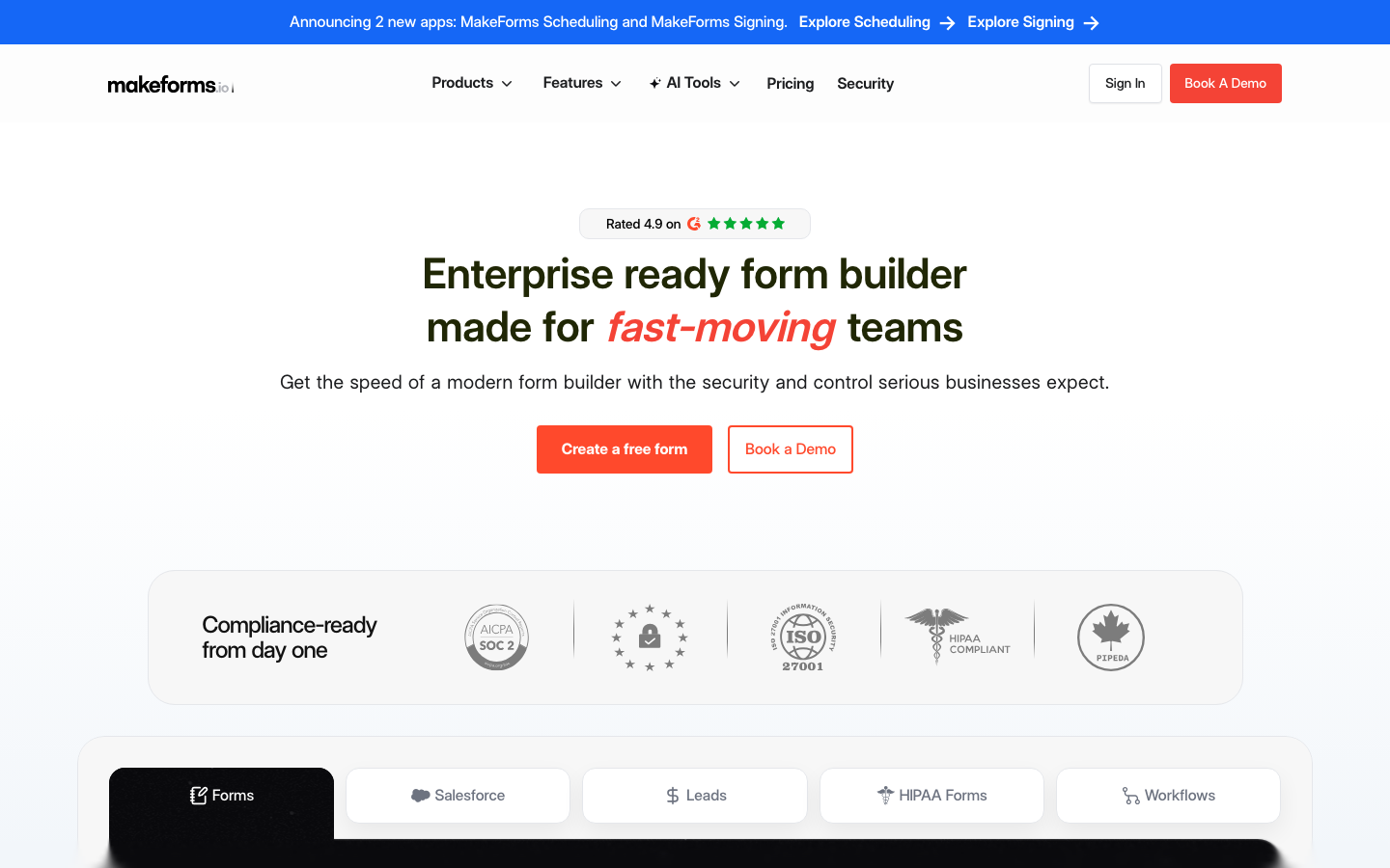 Makeforms screenshot