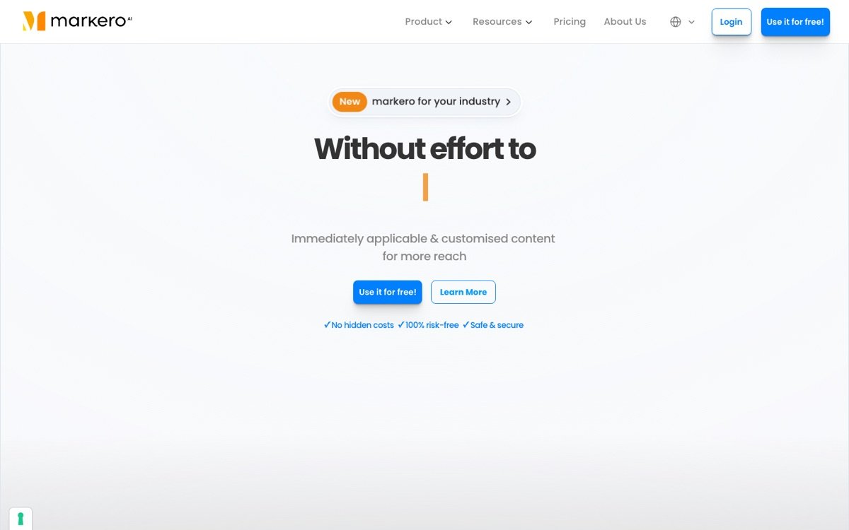 Markero homepage