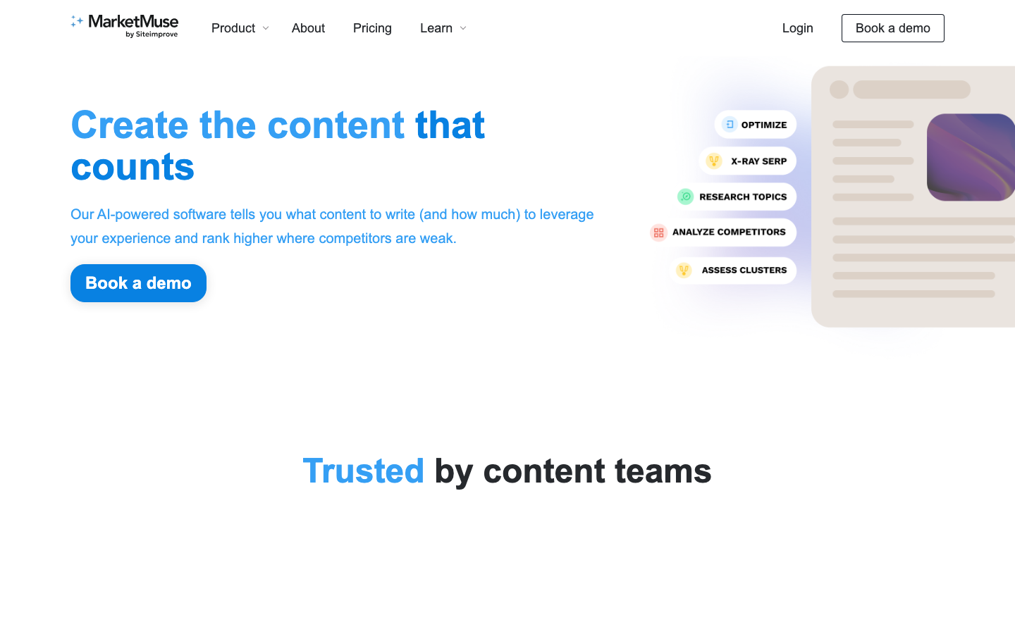MarketMuse screenshot