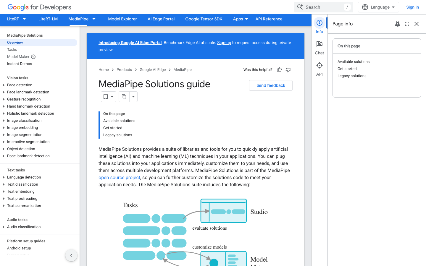 MediaPipe homepage