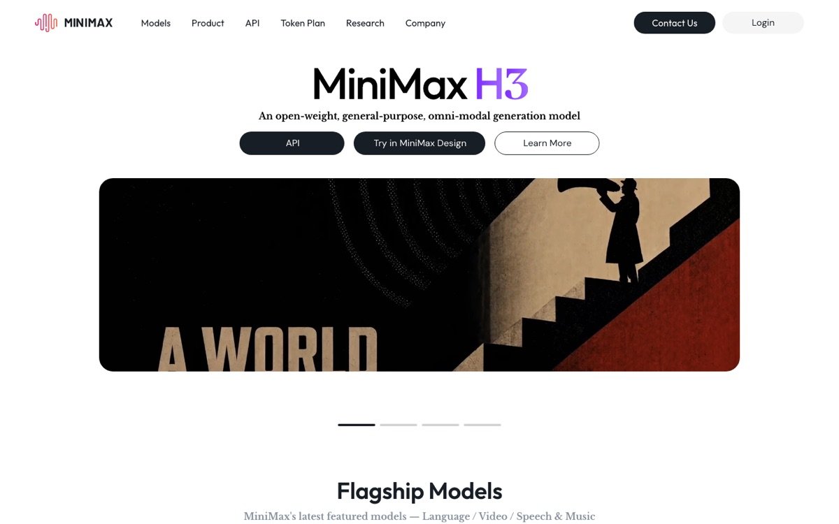 MiniMax homepage