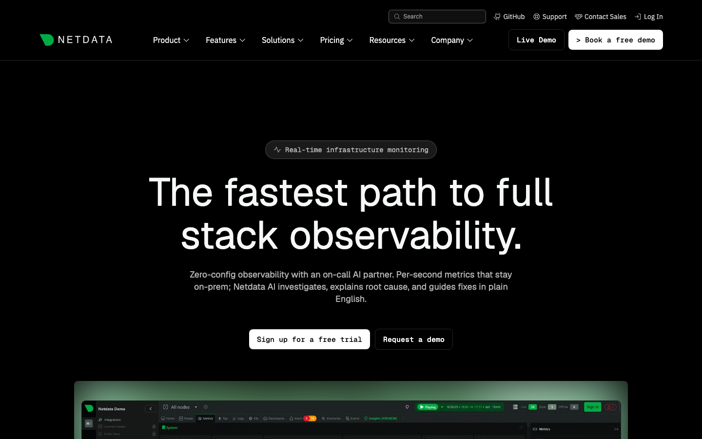 Netdata screenshot