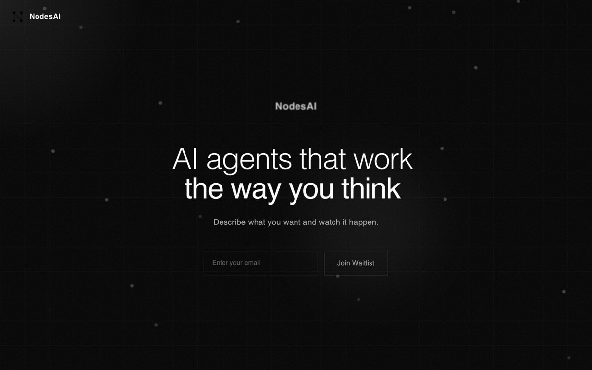 Nodes Ai homepage