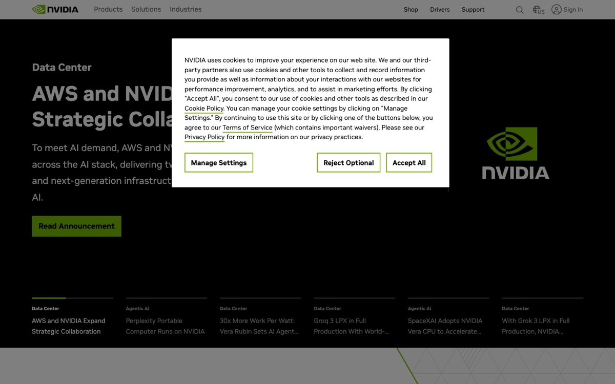 NVIDIA NIM homepage