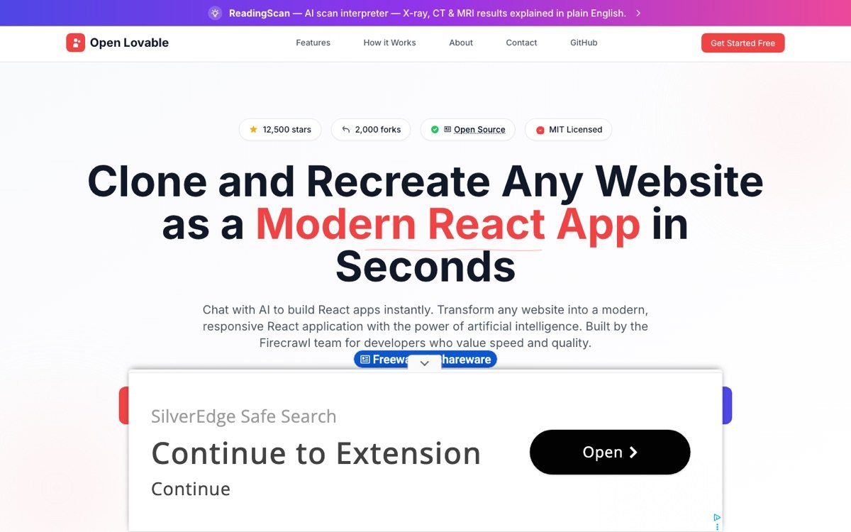 Open Lovable homepage