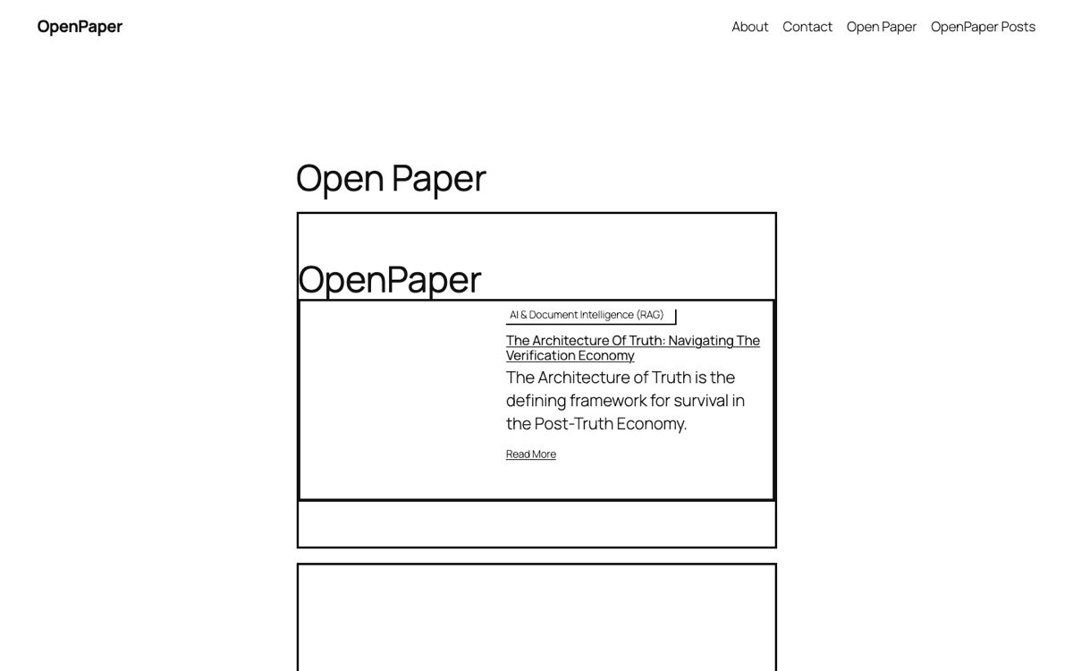 Open Paper homepage