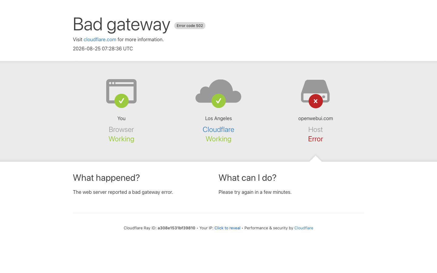 Open WebUI homepage