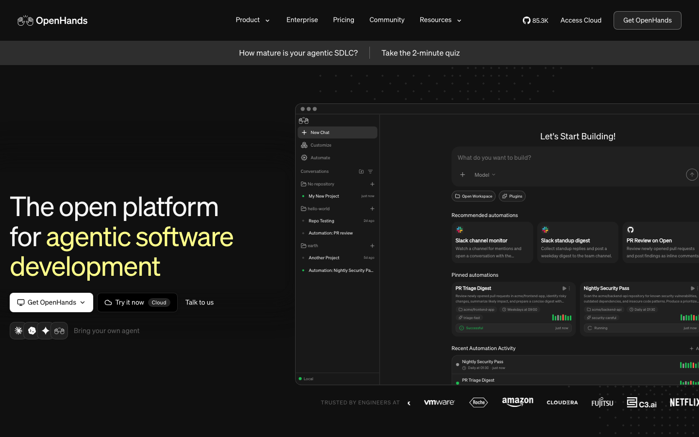 OpenHands homepage