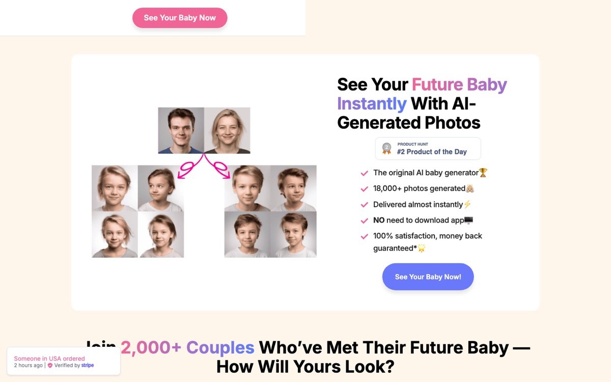 Ourbabyai homepage