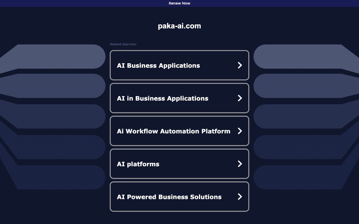 Paka Ai homepage