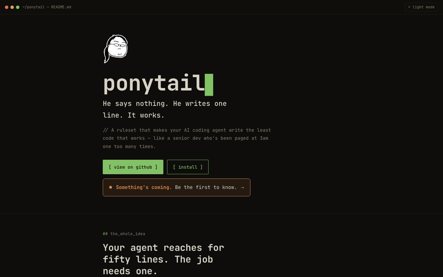 Ponytail screenshot