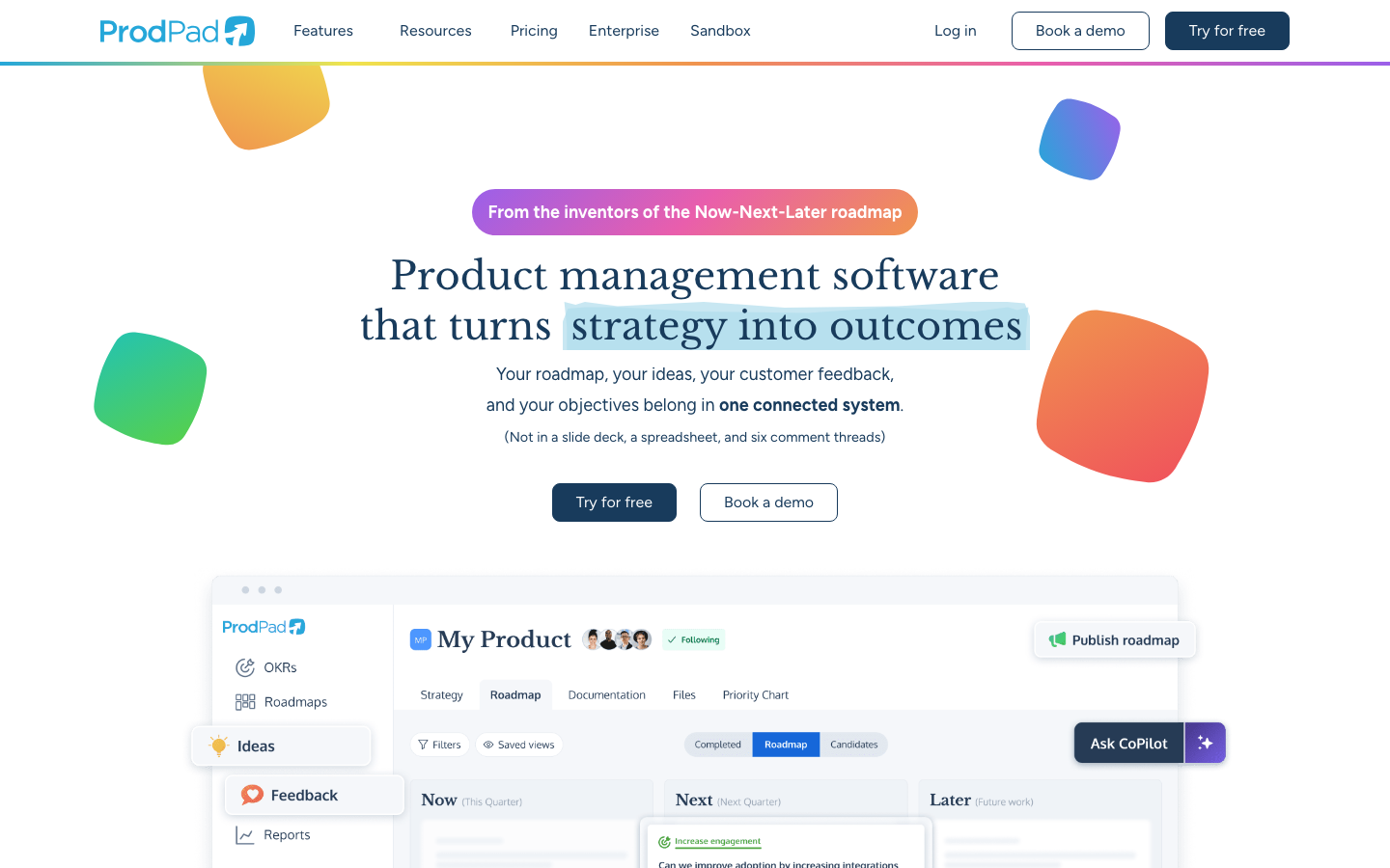 Prodpad screenshot