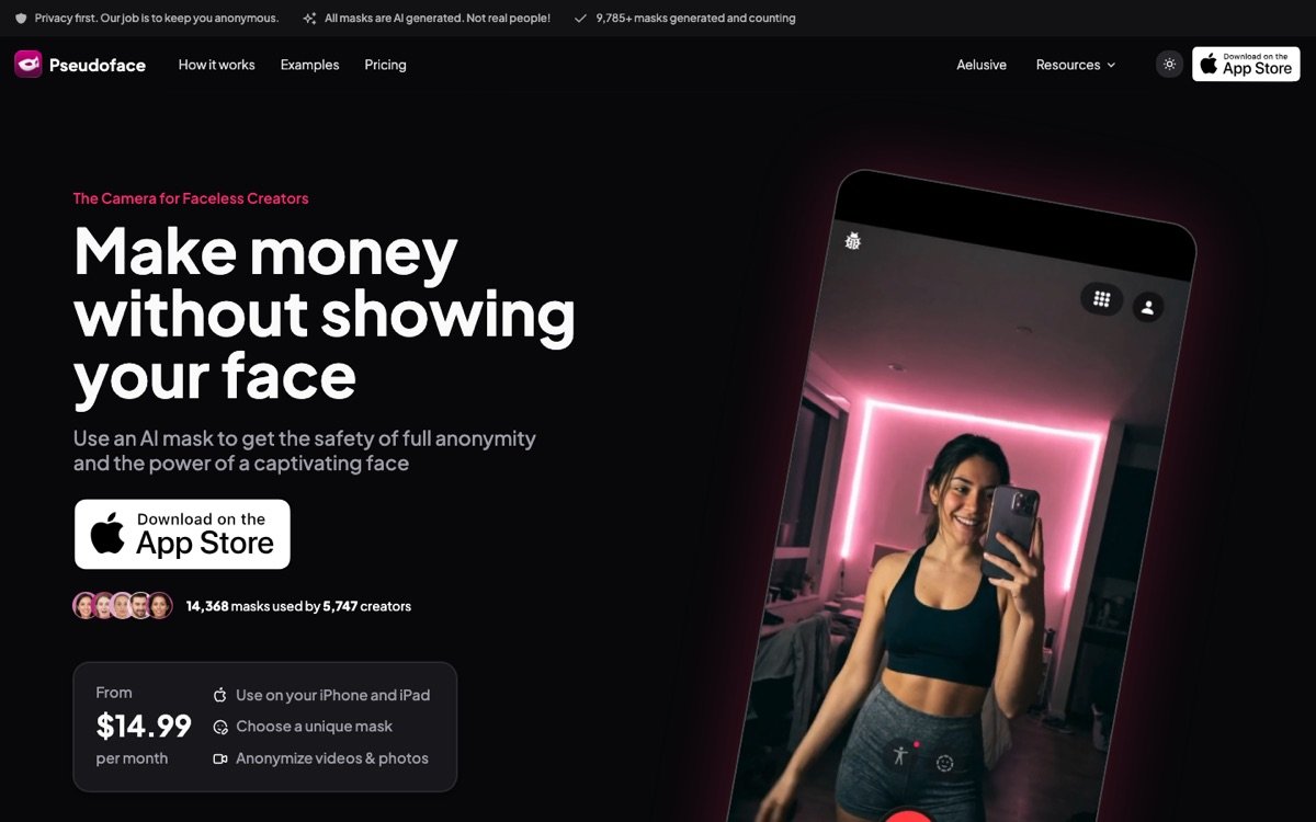 Pseudoface homepage