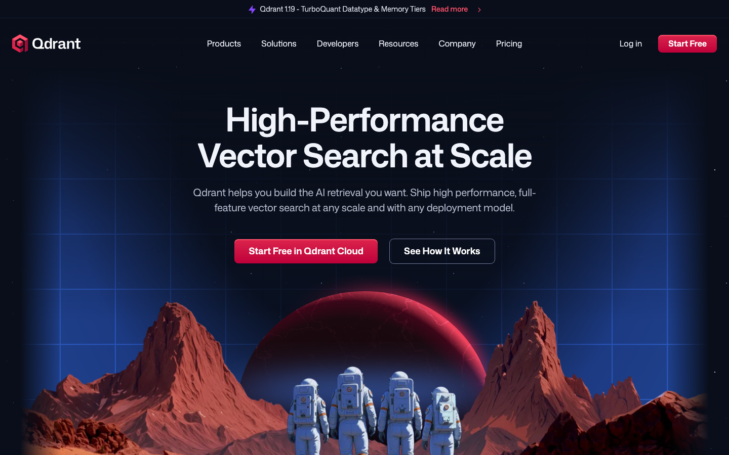 Qdrant homepage